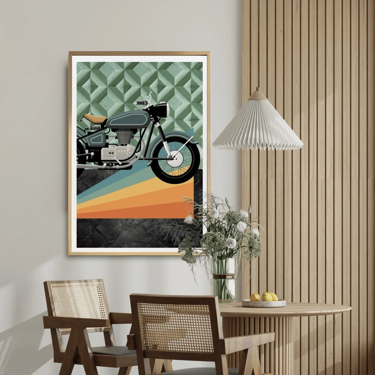 Retro Ride: Vintage Motorbike Print - Sydney Artist, Eternal Art Prints - Eternal Art & Design