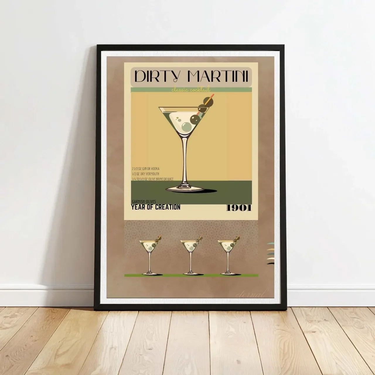 black framed martini print I10083 Large cnr_converted.webp