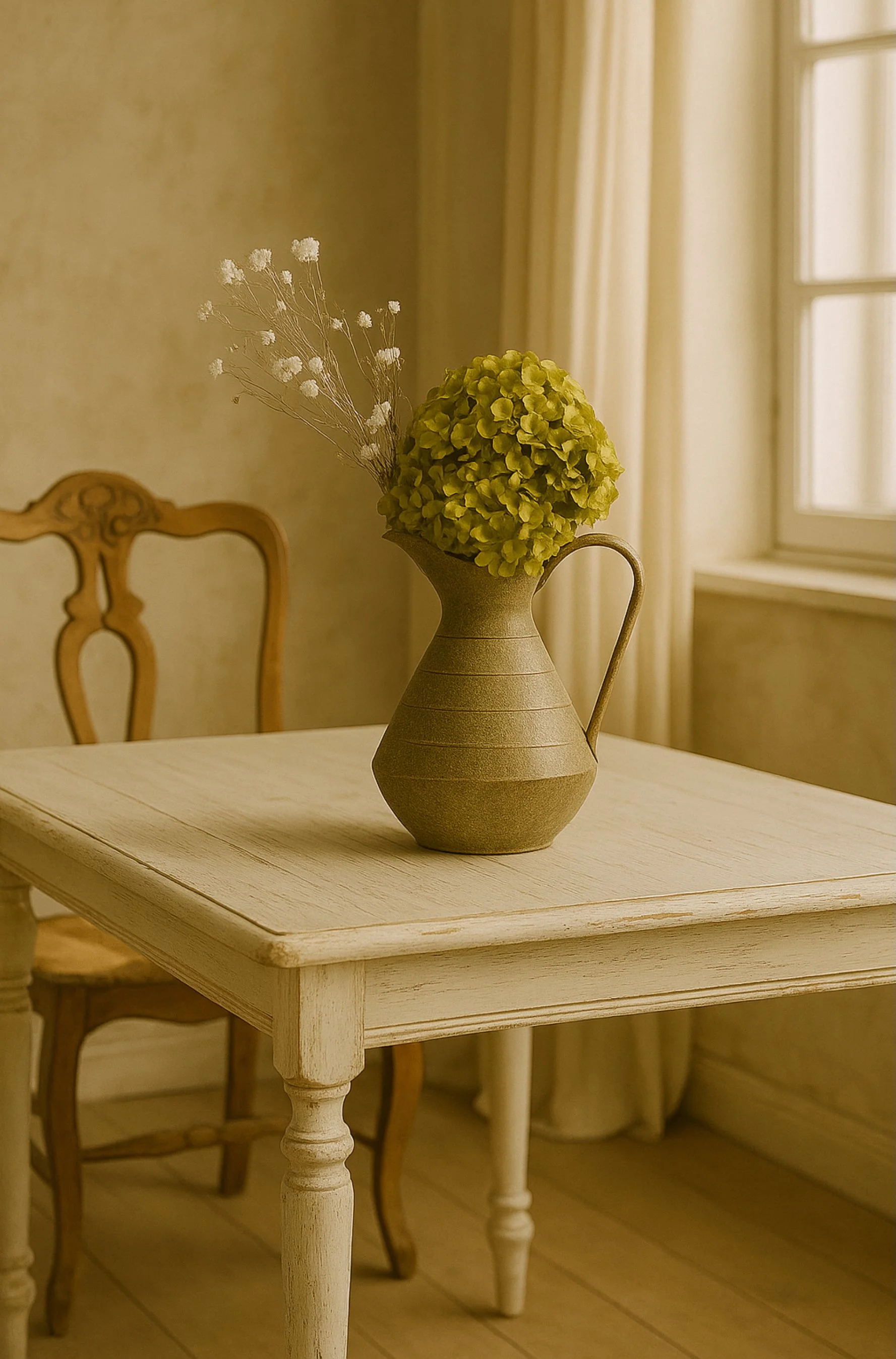 Vintage Elegance with Hydrangeas - Eternal Stems. Handcrafted dried & preserved arrangement - Eternal Art & Design