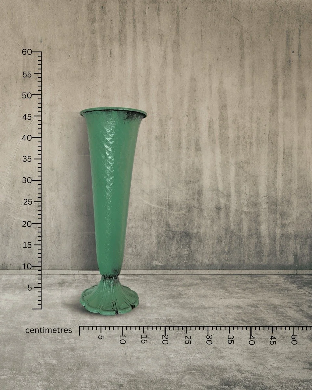 French Provincial Tall Footed Vase - 45cm Green Centrepiece - Eternal Art & Design Sydney - Eternal Art & Design