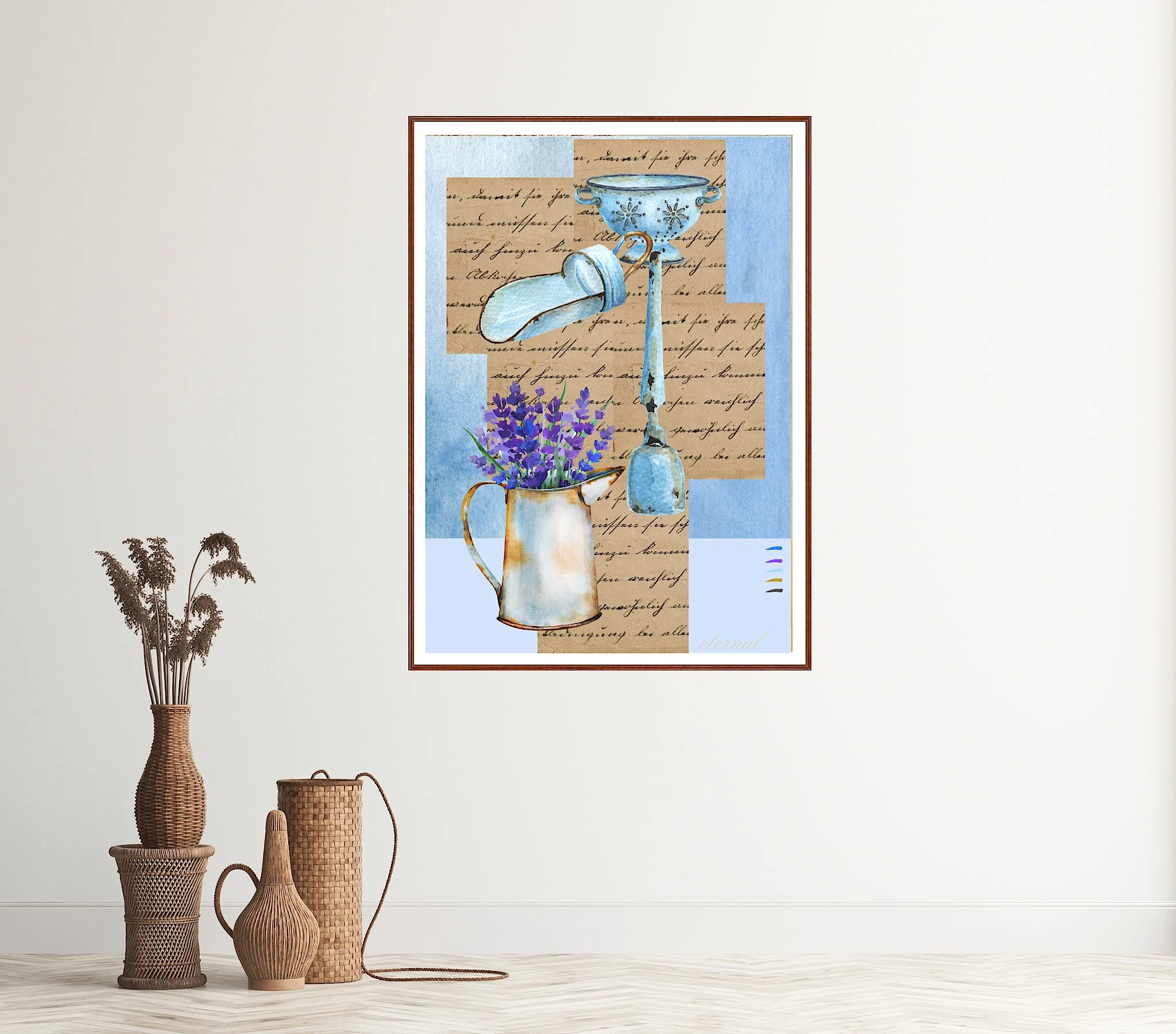 Vintage Charm in Lavender Blue Print - Special Edition Wall Art Eternal Art & Design - Eternal Art & Design