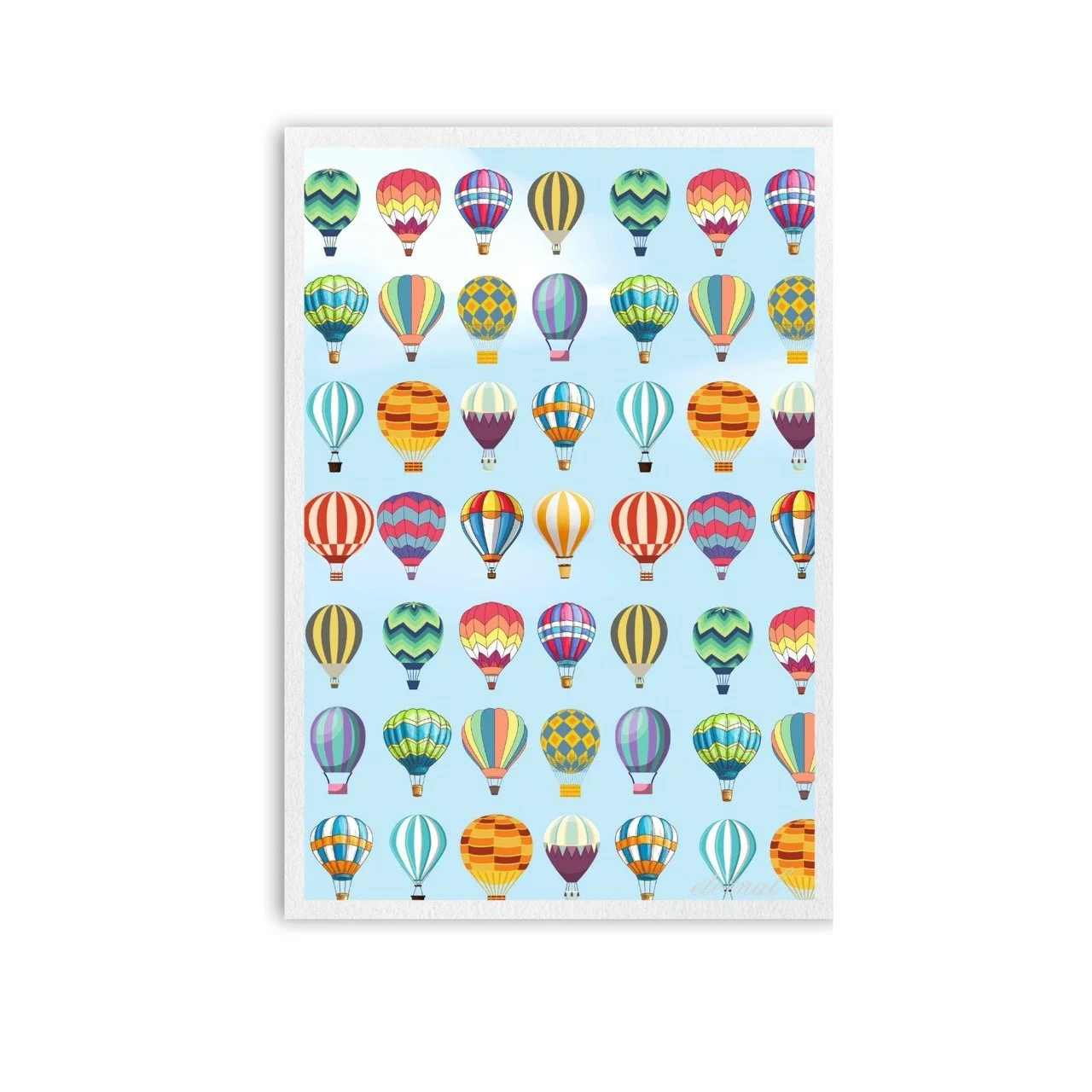 Blue Sky Balloon Adventure Art Print - Sydney Artist, Eternal Art Prints - Eternal Art & Design