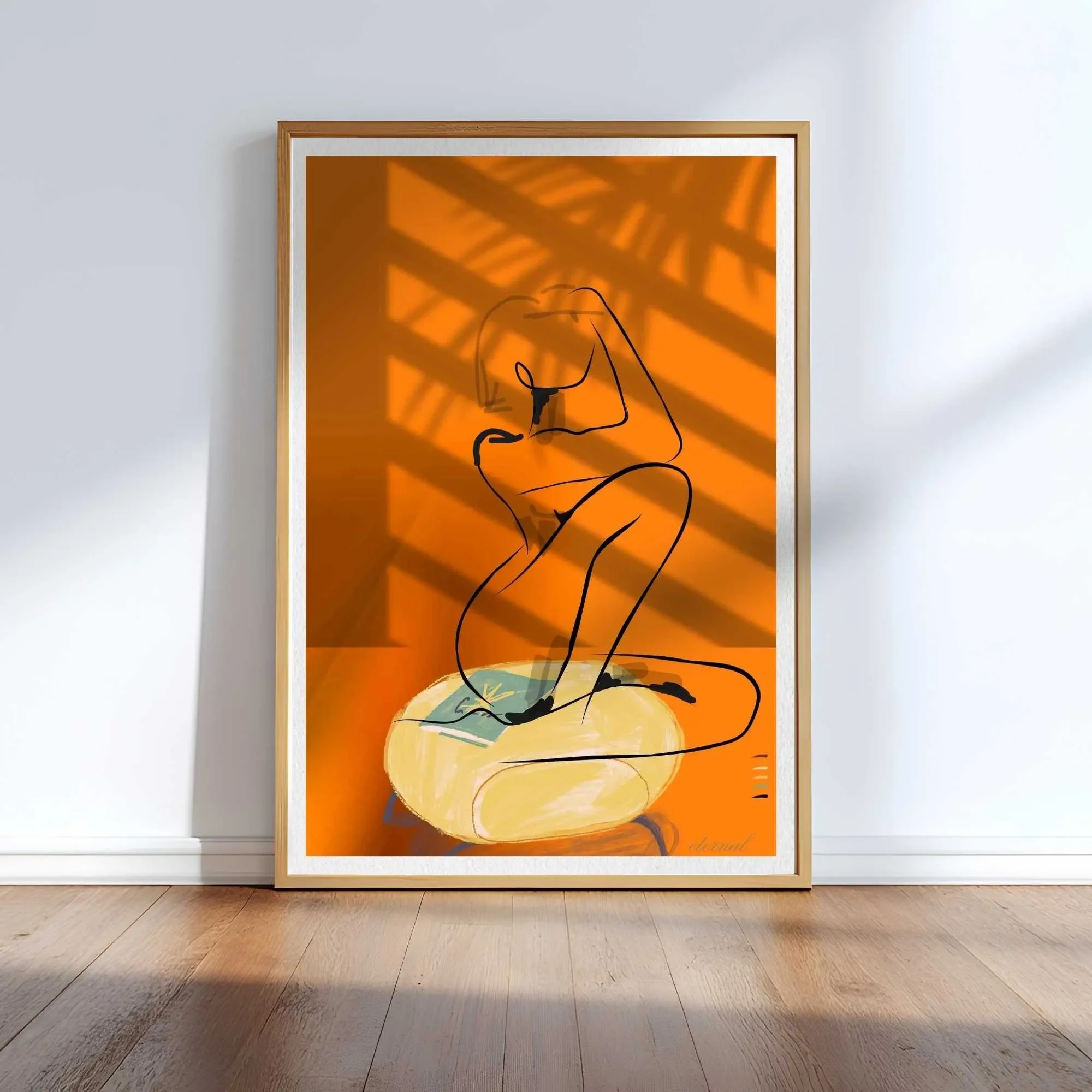 oak framed blue figure outline N10032 cnr_converted.webp