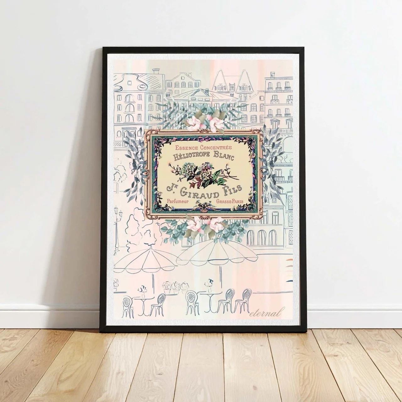 Parisian Cityscape Botanical Print - Special Edition Wall Art Eternal Art Prints - Eternal Art & Design