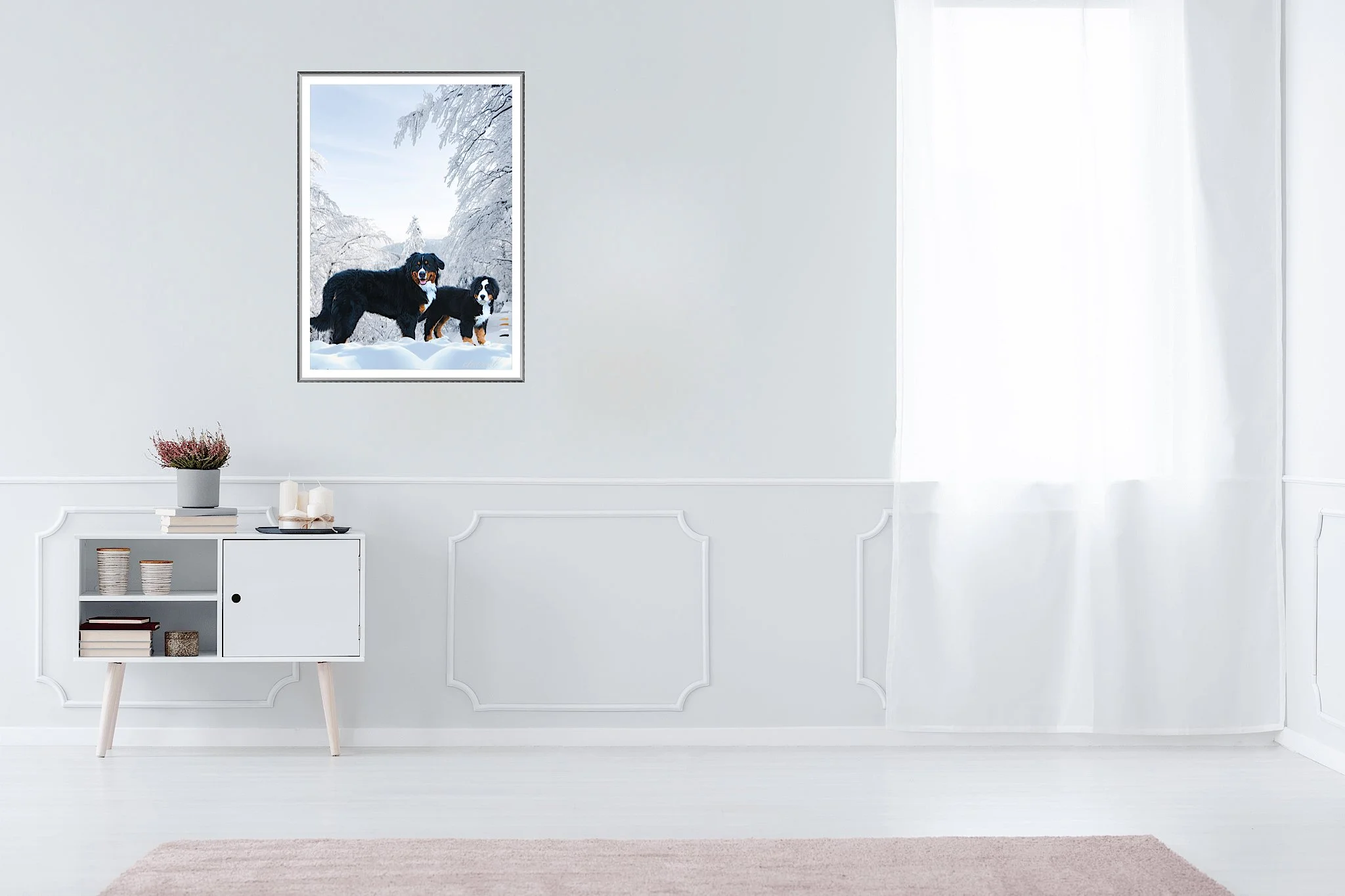 Bernese Mountain Dog Wall Art Print - Sydney Artist, Eternal Art & Design - Eternal Art & Design