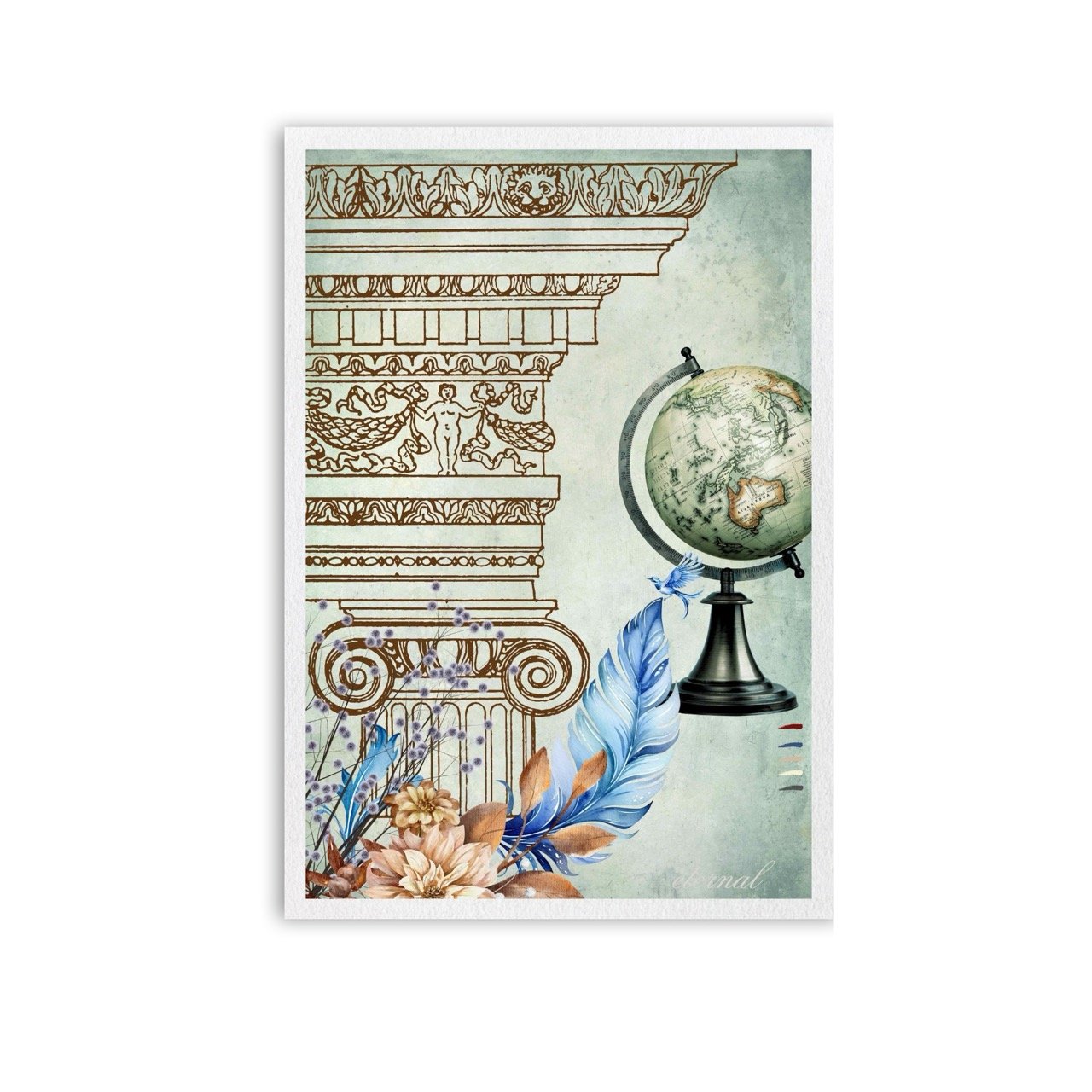 Vintage Architecture & Botanical Old World Print - Special Edition Wall Art Eternal Art Prints - Eternal Art & Design