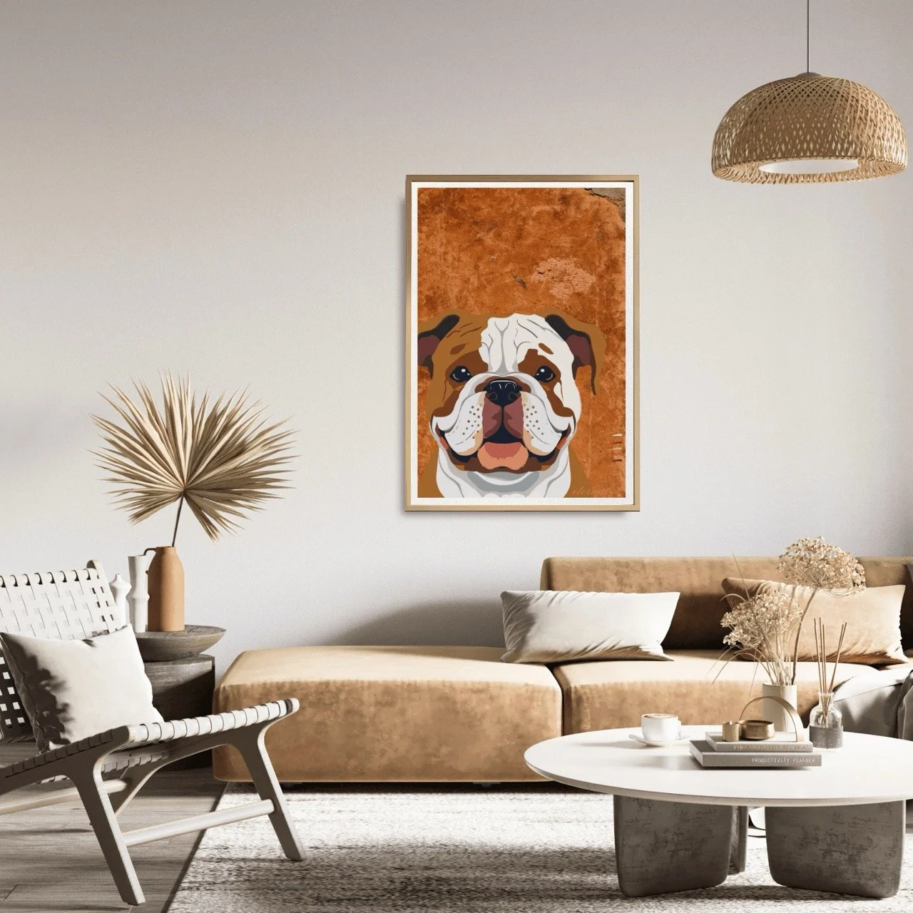 Bulldog Face Wall Art Print - Sydney Artist, Eternal Art Prints - Eternal Art & Design
