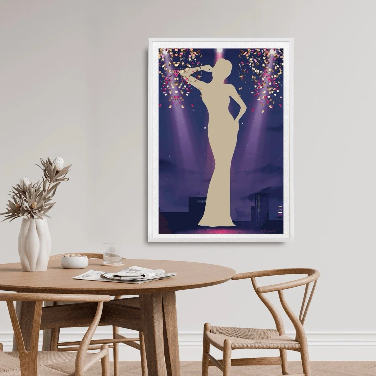 Stage Icon in Purple Art Print - Sydney Artist, Eternal Art Prints - Eternal Art & Design