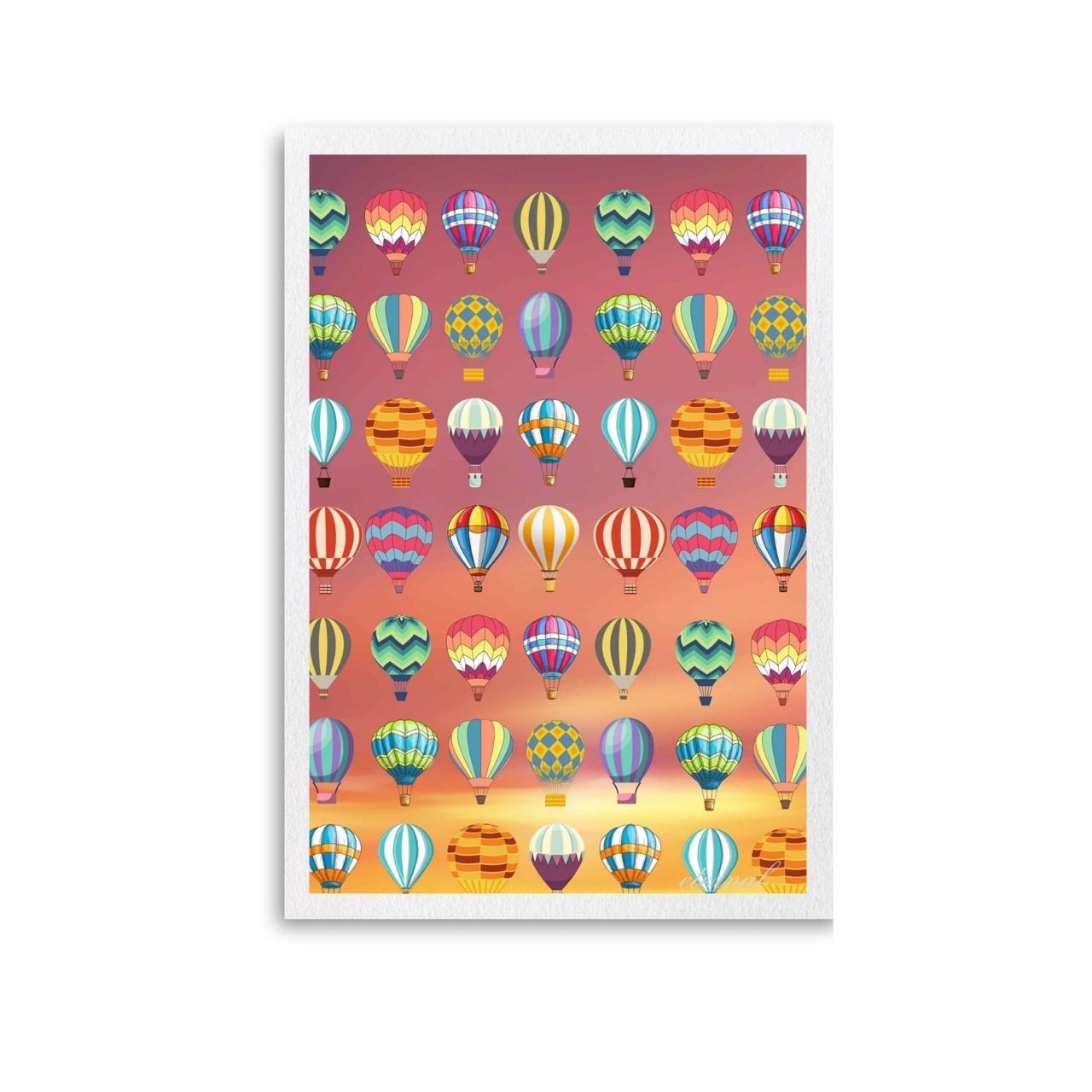 Sunset Balloon Adventure Art Print - Sydney Artist, Eternal Art Prints - Eternal Art & Design