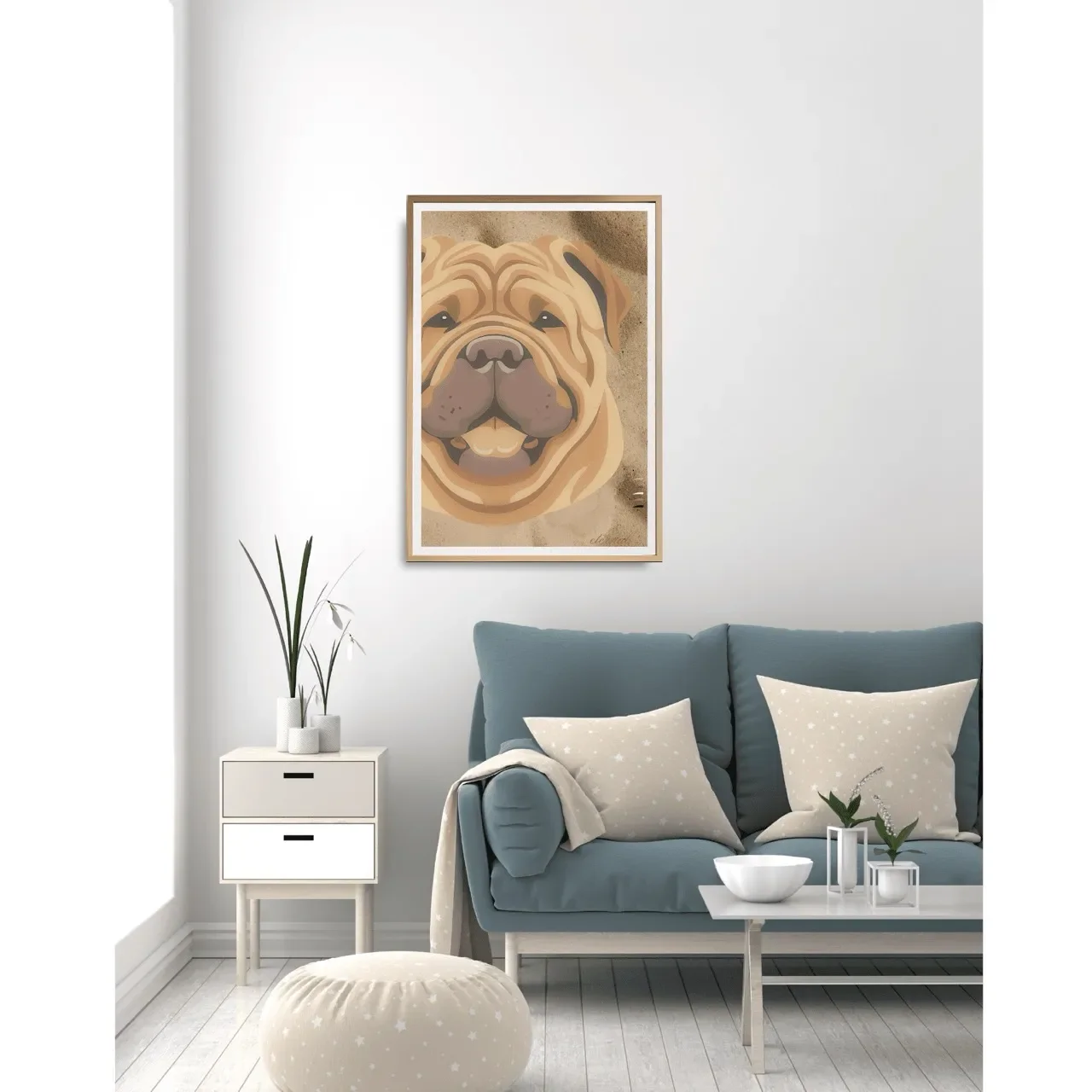oak-framed-shar-pei-print2.-A10023 Large_converted.webp