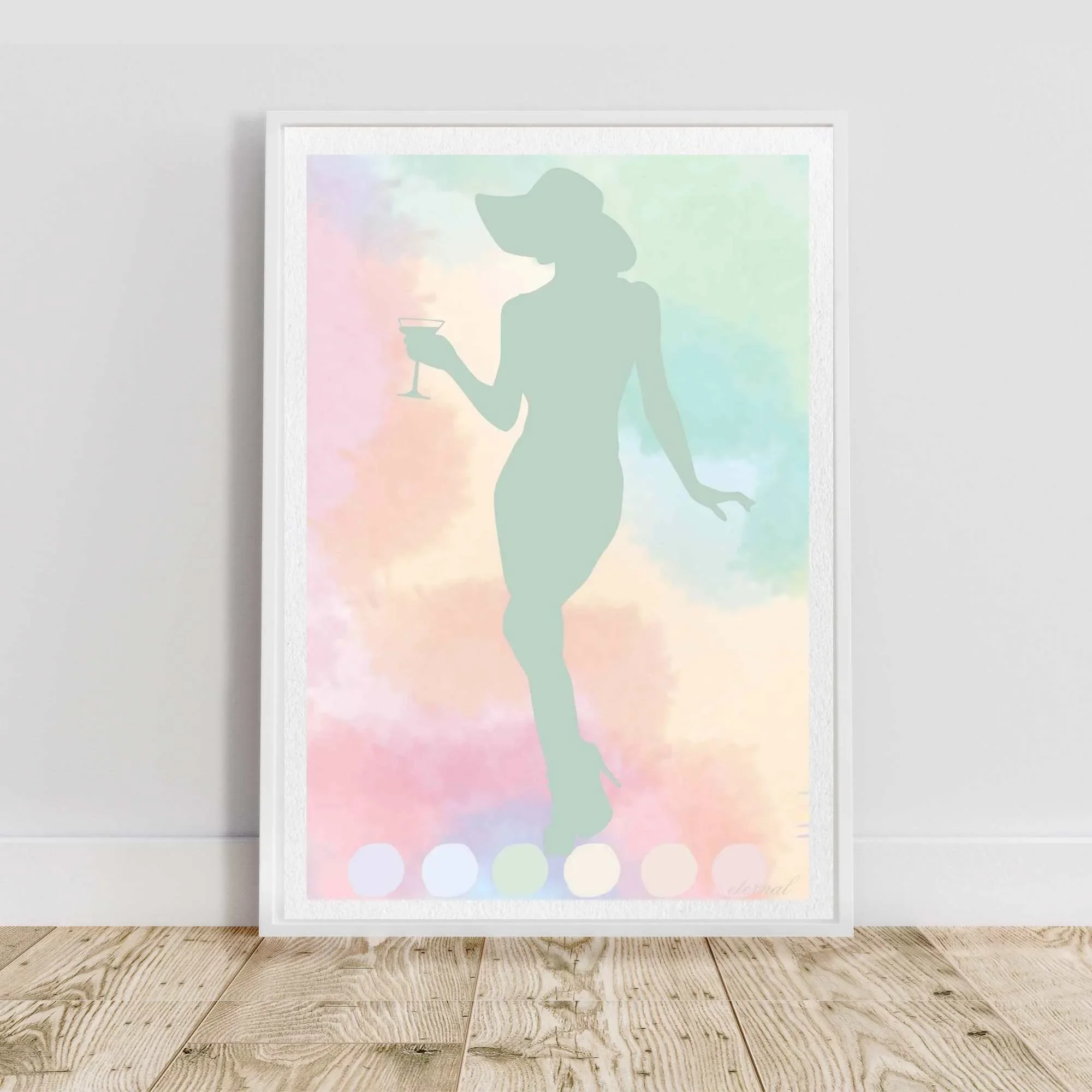 Festival Female Pastels Icon Art Print - Sydney Artist, Eternal Art Prints