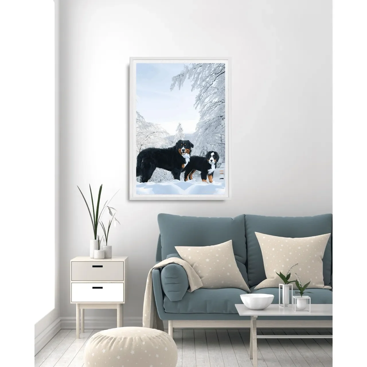 white-framed-bernese-dog-print2.-A10017 Large_converted.webp