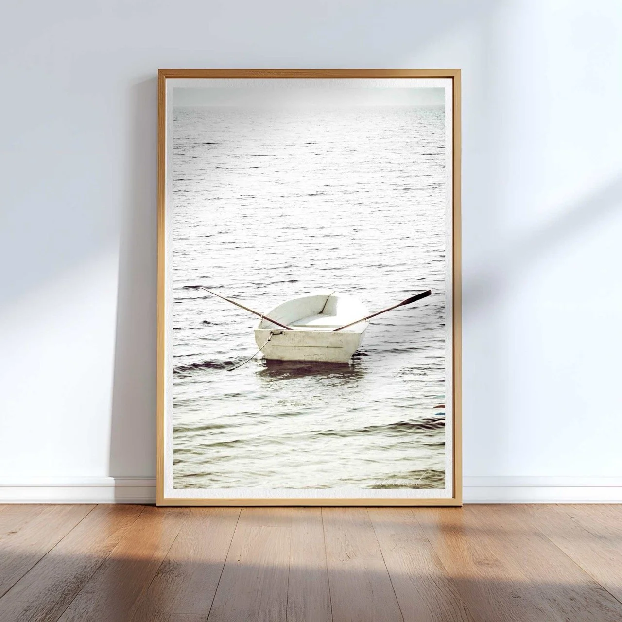 Nautical Rustic Tranquil Rowboat Wall Art Print, Eternal Art Prints