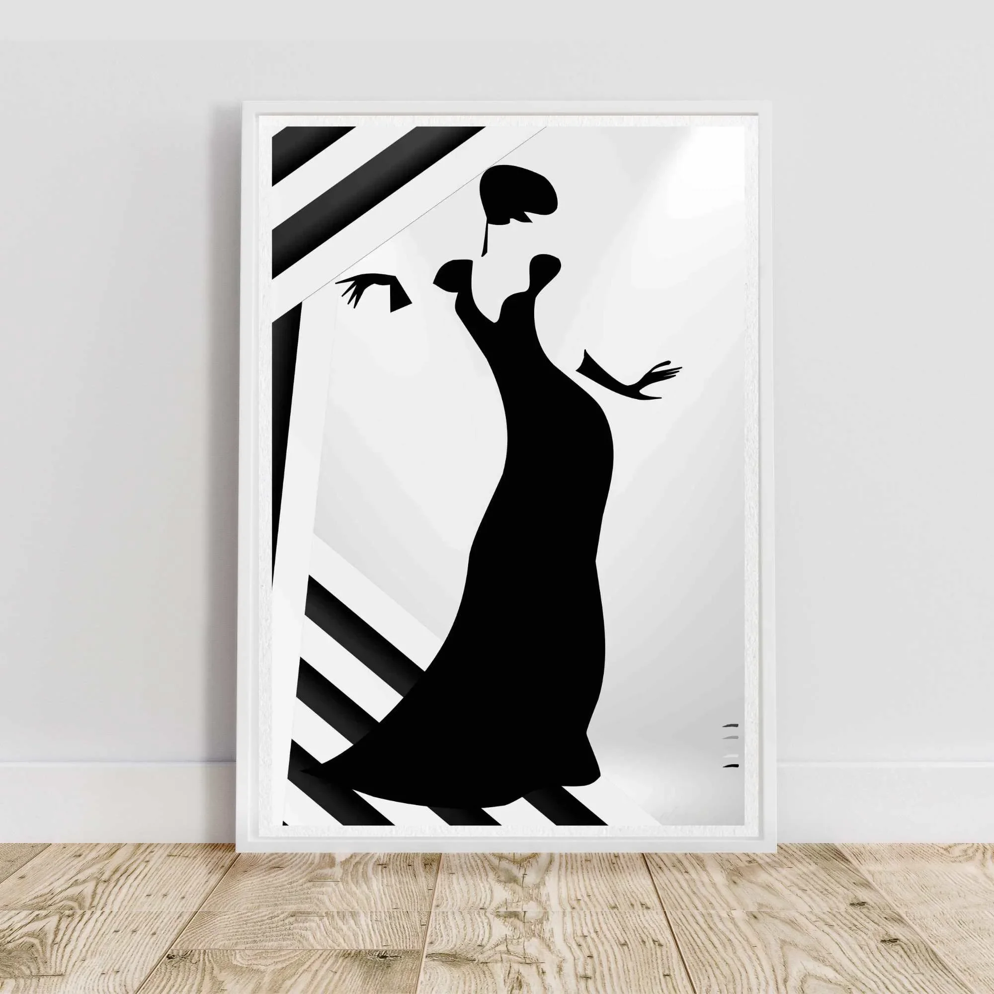 Fashion Female Silhouette with Gloves Art Print - Sydney Artist, Eternal Art Prints