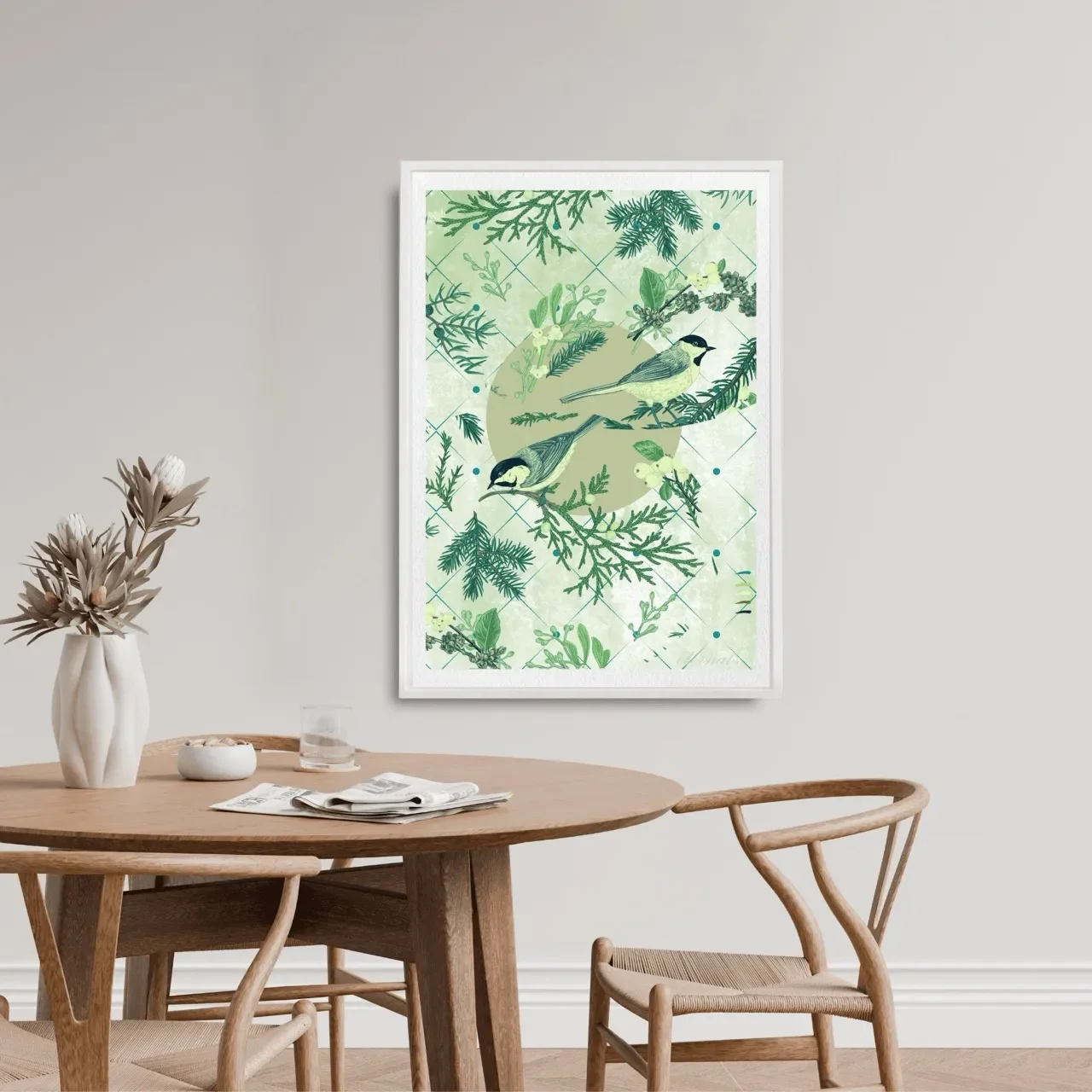 white framed bird print. I10012 (3) Large_converted.webp