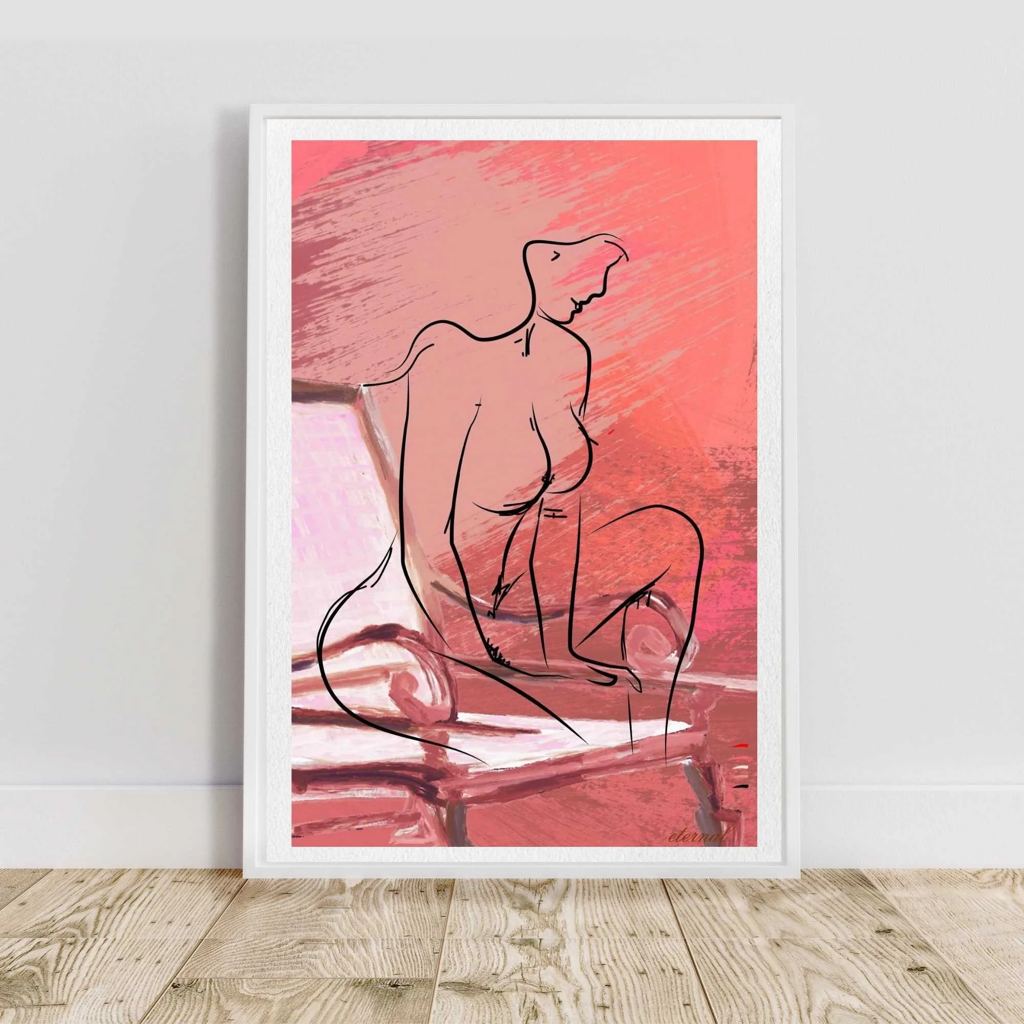 Female Figure in Red Wall Art Print, Sydney Artist - Eternal Art Prints - Eternal Art & Design