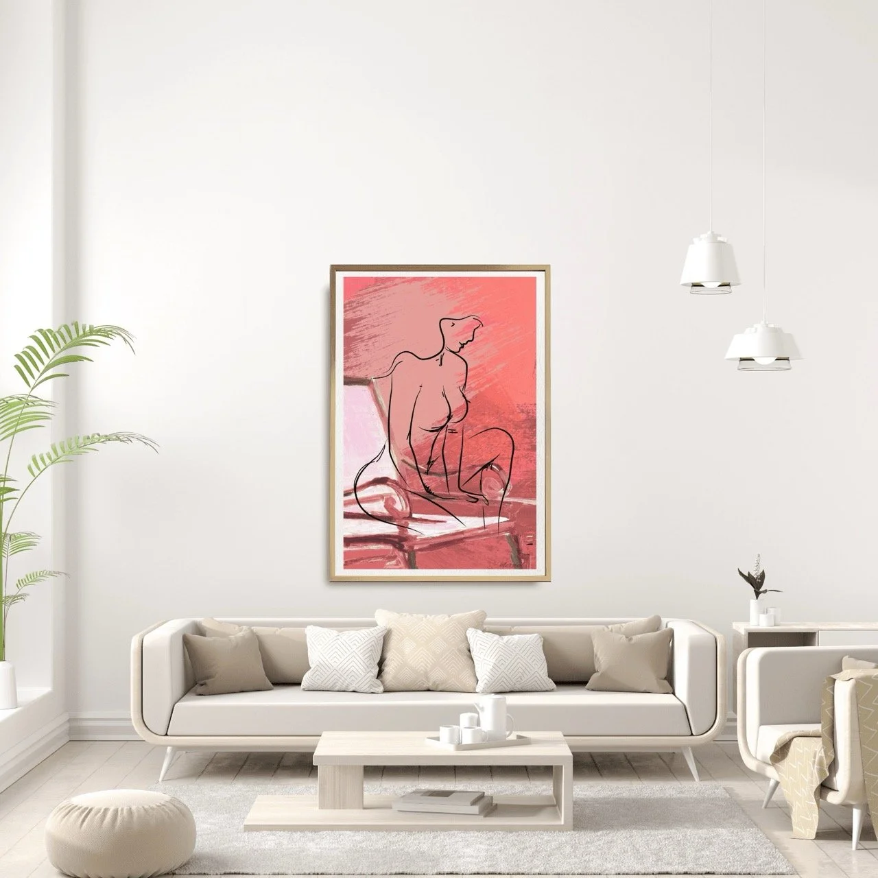 Female Figure in Red Wall Art Print, Sydney Artist - Eternal Art Prints - Eternal Art & Design