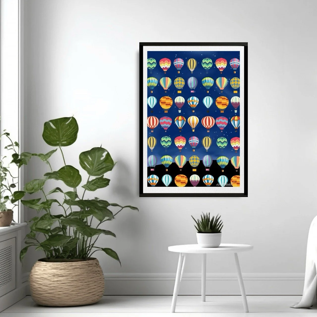 Starry Night Balloon Adventure Art Print - Sydney Artist, Eternal Art Prints - Eternal Art & Design