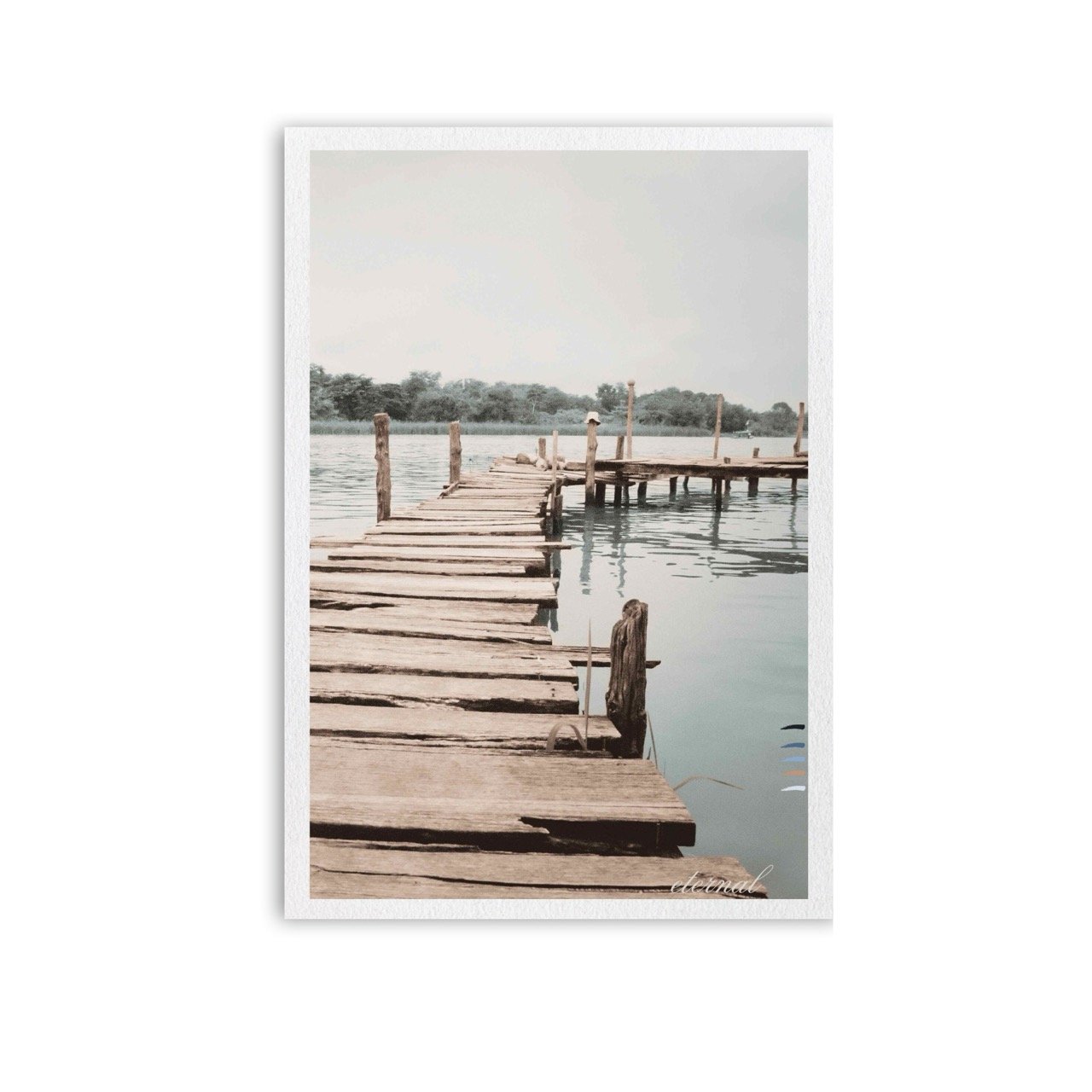 Tranquil Wooden Walkway over Water Wall Art Print, Eternal Art Prints - Eternal Art & Design