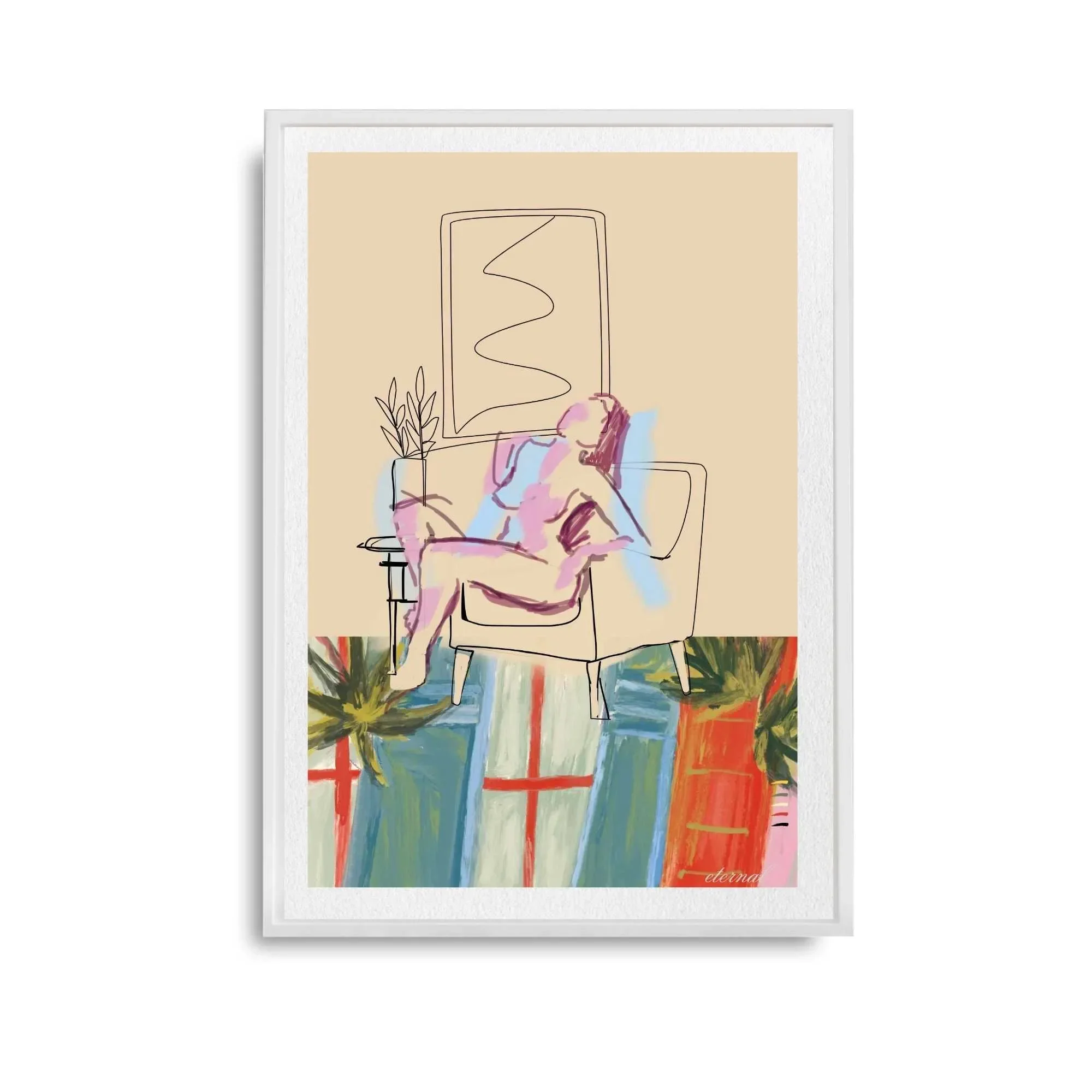 white framed figure print. . N10001 wht bg_converted.webp