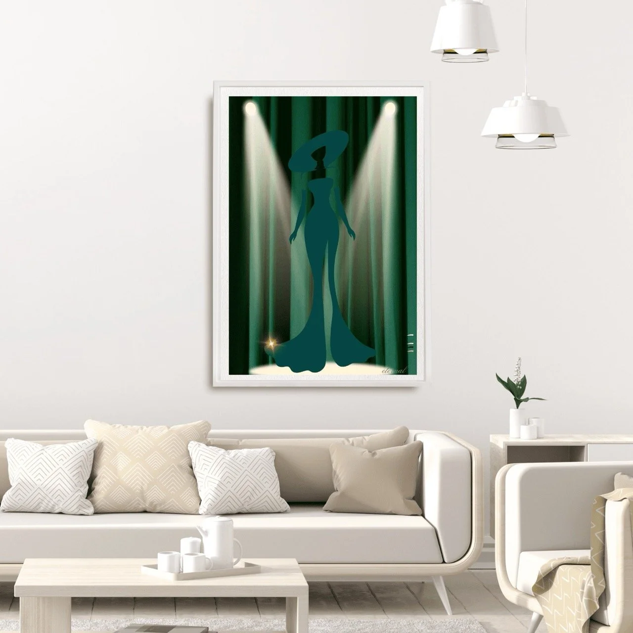 Rainbow Stage Icon in Gree Art Print - Sydney Artist, Eternal Art Prints - Eternal Art & Design