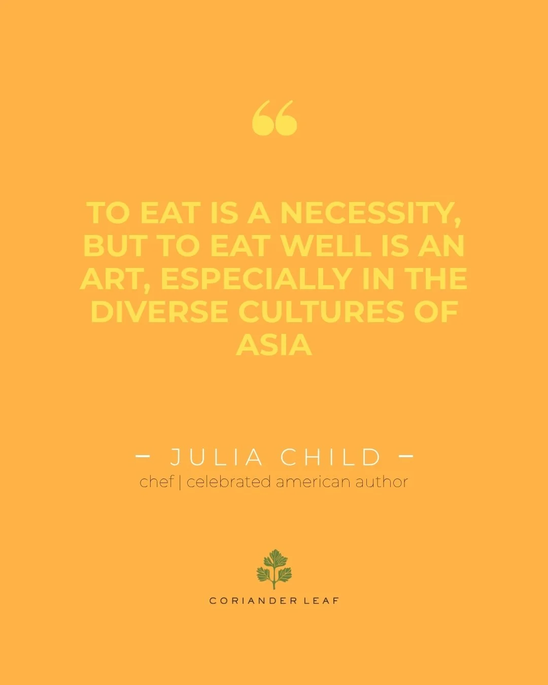 Inspired by Asia&rsquo;s vibrant cultures, every plate at Coriander Leaf is a story of flavours, histories, and spices that inspire everything we do at Coriander Leaf.

#corianderleafsg  #FlavoursOfAsia #panasiannotjustindian #PanAsianFlavours