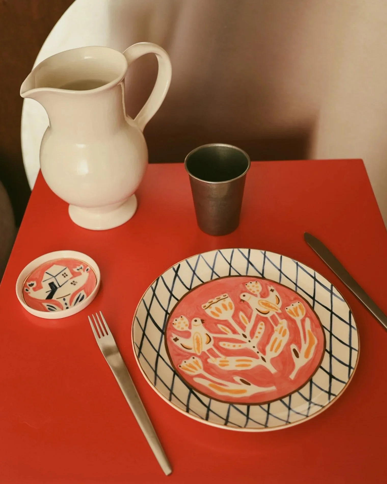 Vytynanka Plate with Birds