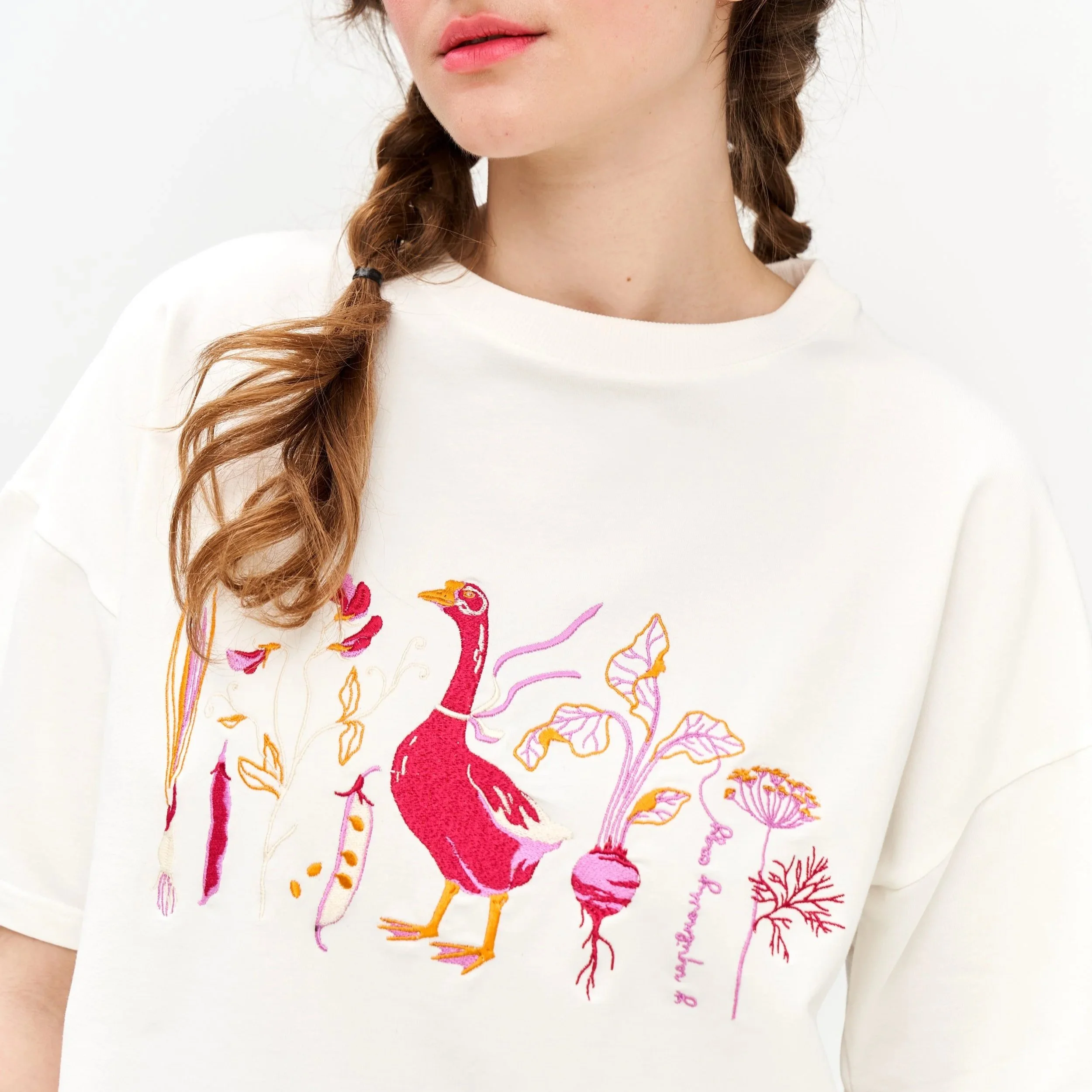 T-shirt with embroidery In a magical garden