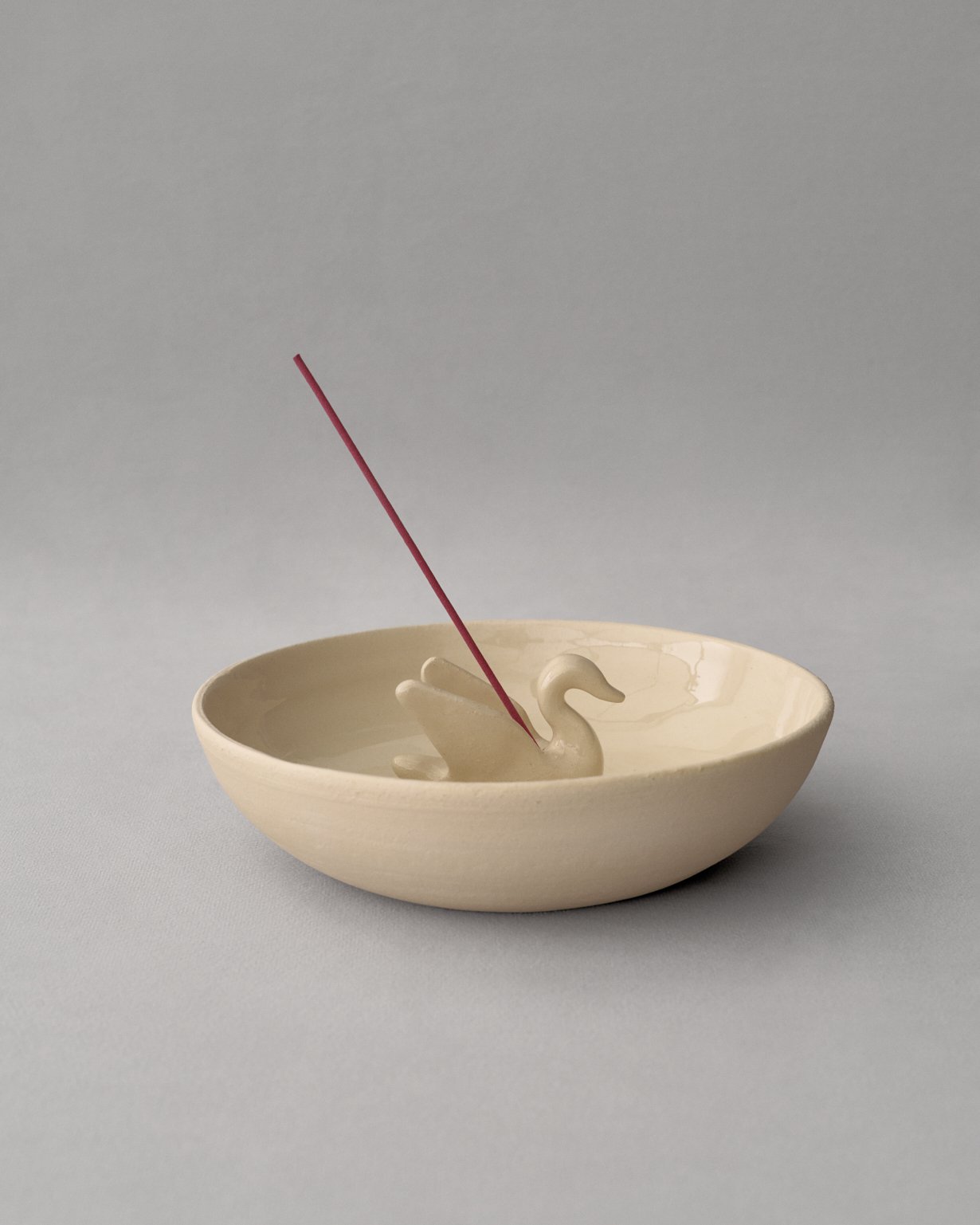 Ceramic Swan incense plate