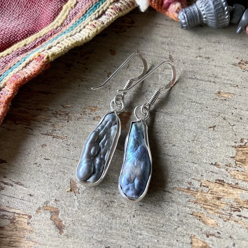 sterling silver biwa pearl earrings 3.jpeg