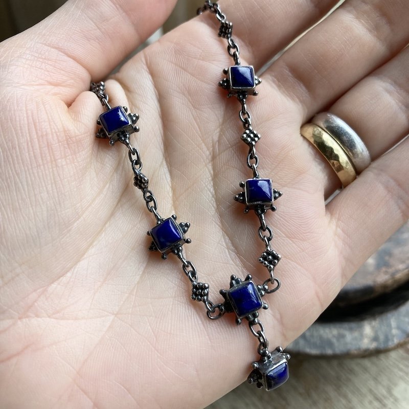 Indian sterling silver and lapis lazuli necklace 4.jpeg
