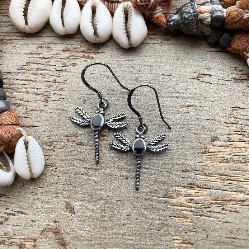 vintage sterling silver dragonfly earrings 1.jpeg