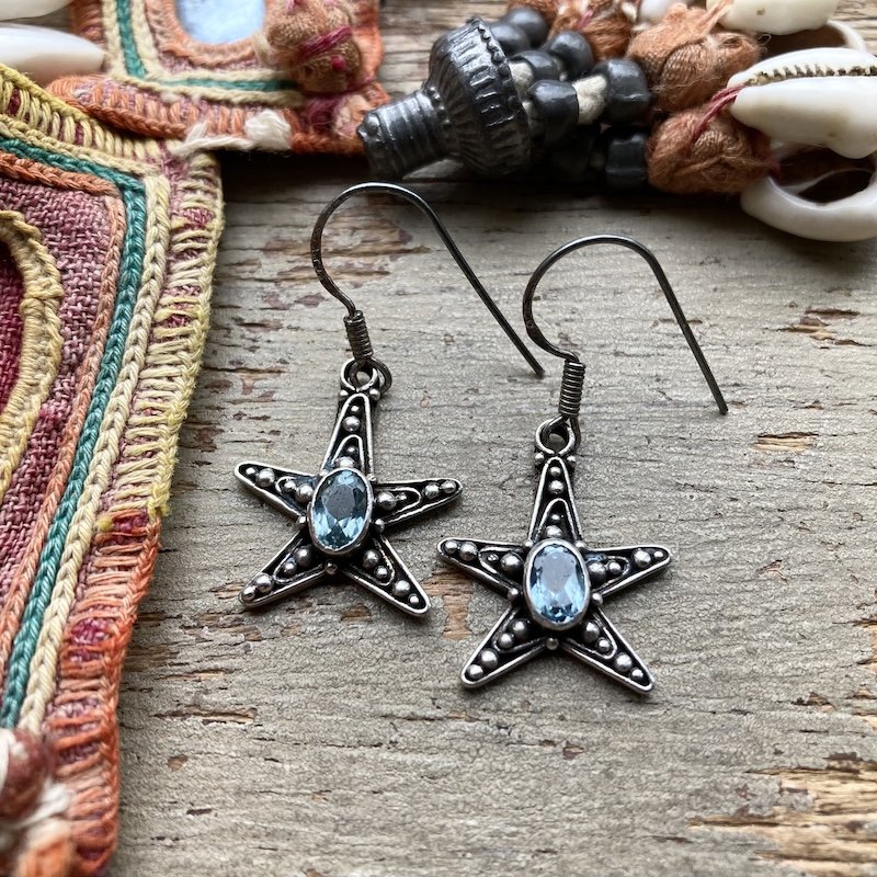 sterling silver blue topaz starfish earrings 1.jpeg