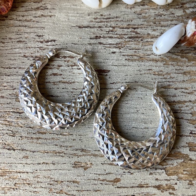 funky diamond cut sterling silver disco hoops 1.jpeg