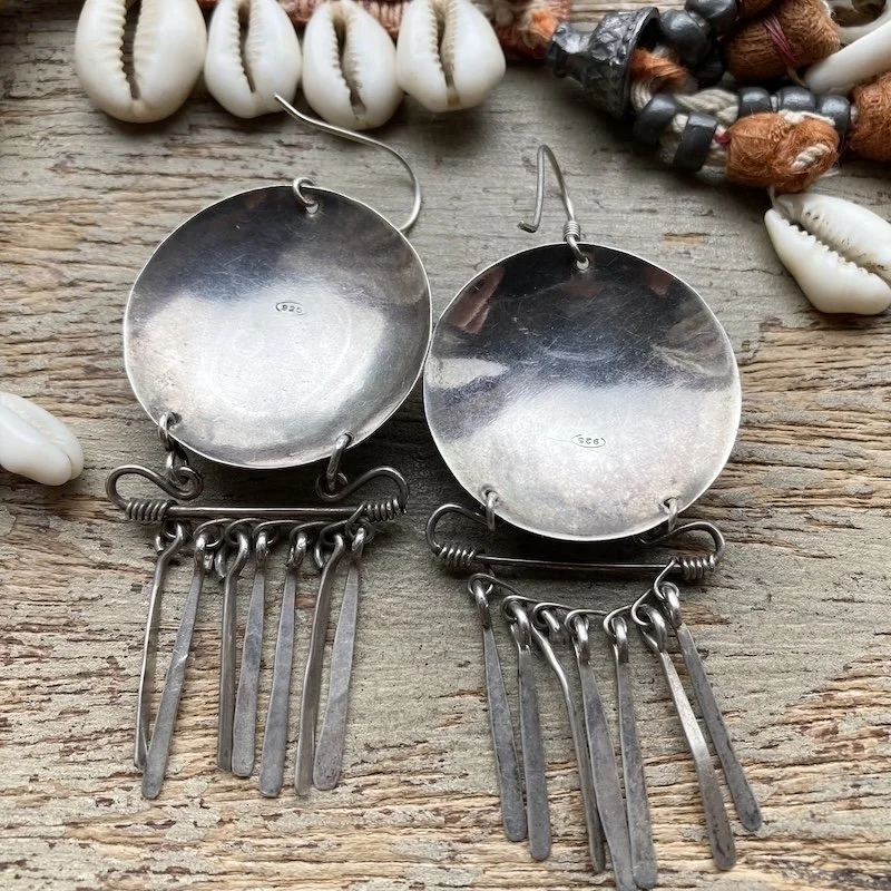 vintage sterling silver bohemian turquoise earrings 3.jpeg