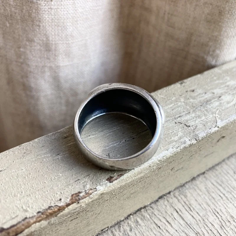 chunky solid silver textured ring 3.jpeg