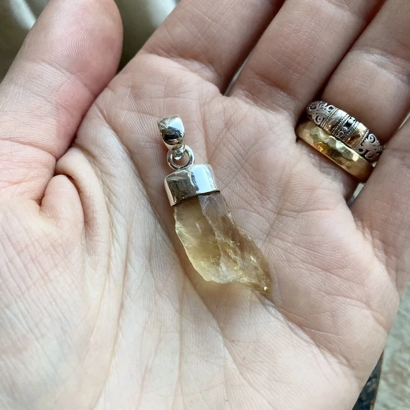 sterling silver and raw citrine pendant 3.jpeg