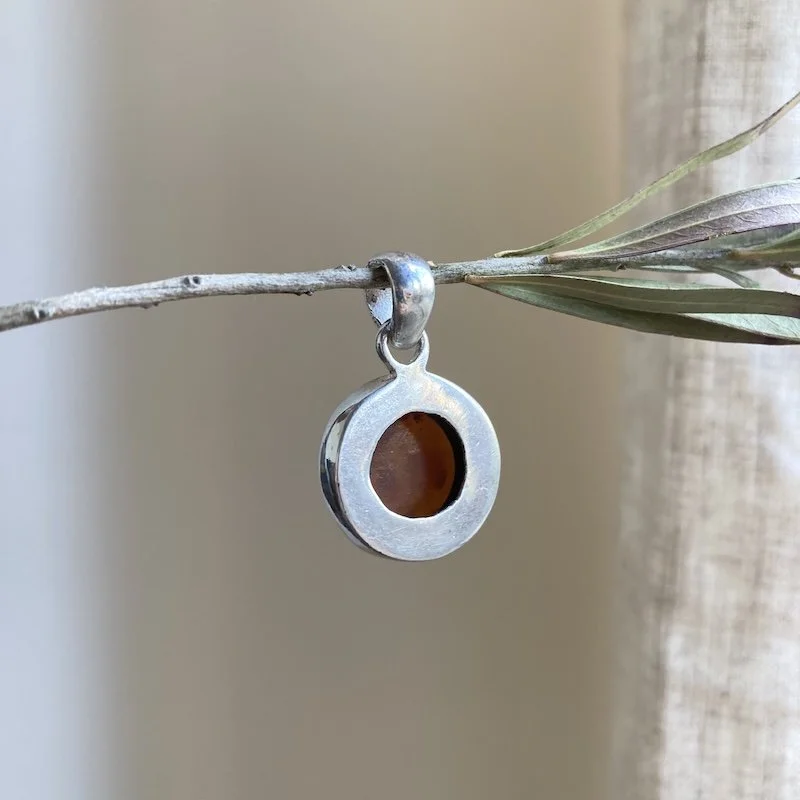 vintage sterling silver natural amber pendant 5.jpeg