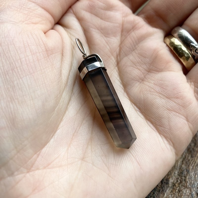 Mystical Sterling Silver Crystal Point Pendant