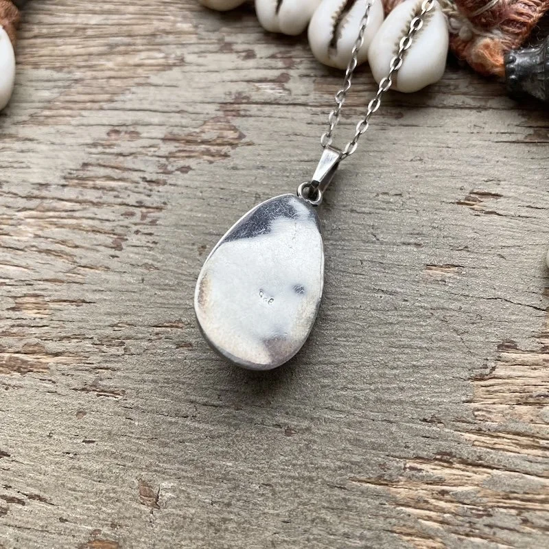 Dreamy Vintage Sterling Silver Larimar Necklace