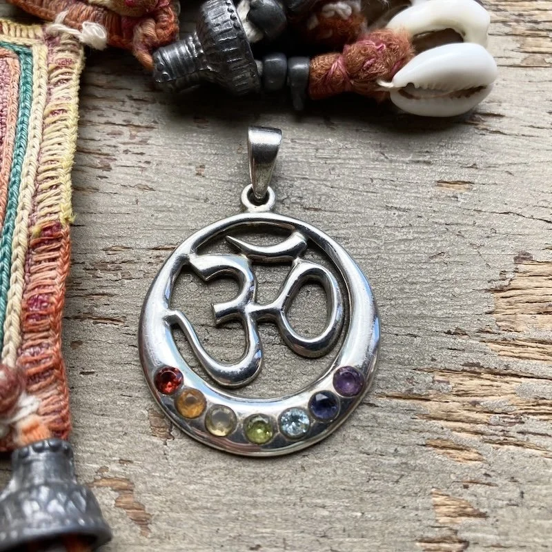 sterling silver rainbow Om pendant 2.jpeg