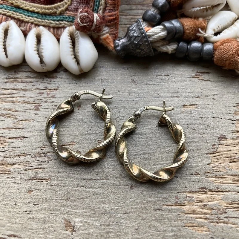 sterling silver gilt twist hoops 2.jpeg