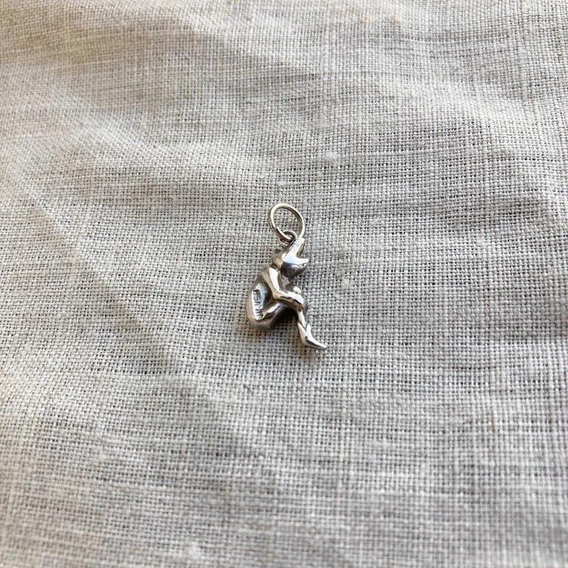 Cute Little Vintage Sterling Silver Pixie Pendant