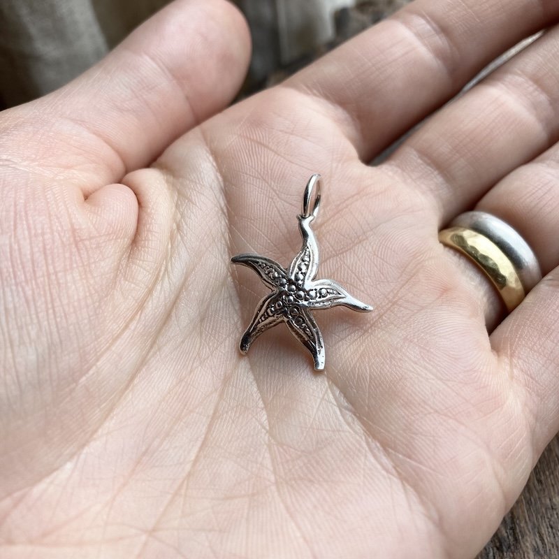 Fab Vintage Sterling Silver Starfish Pendant