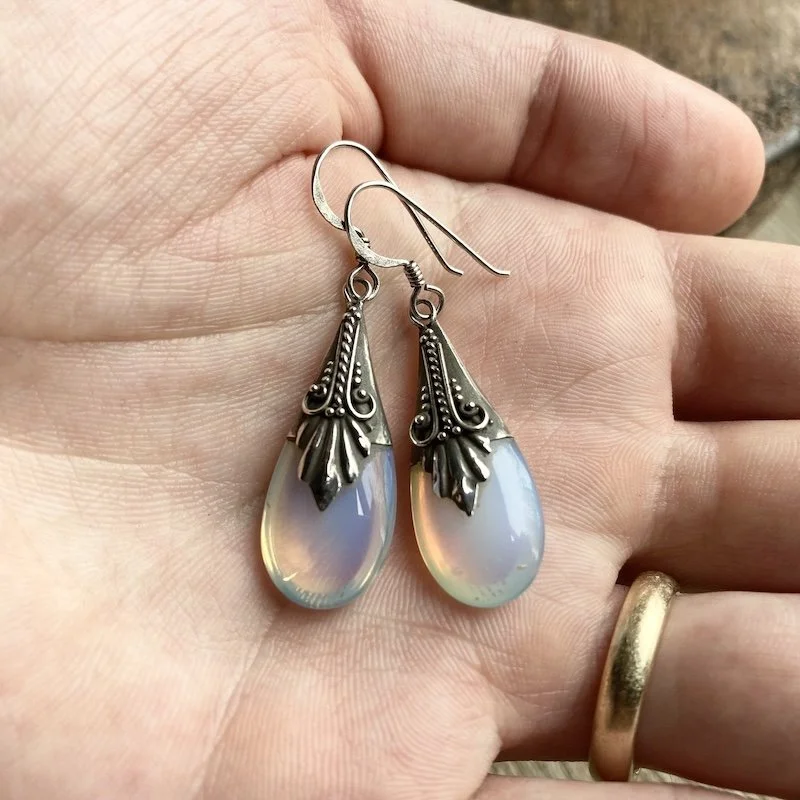 sterling silver and opalescent glass earrings 1.jpeg