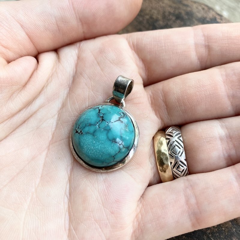 sterling silver round turquoise pendant 3.jpeg