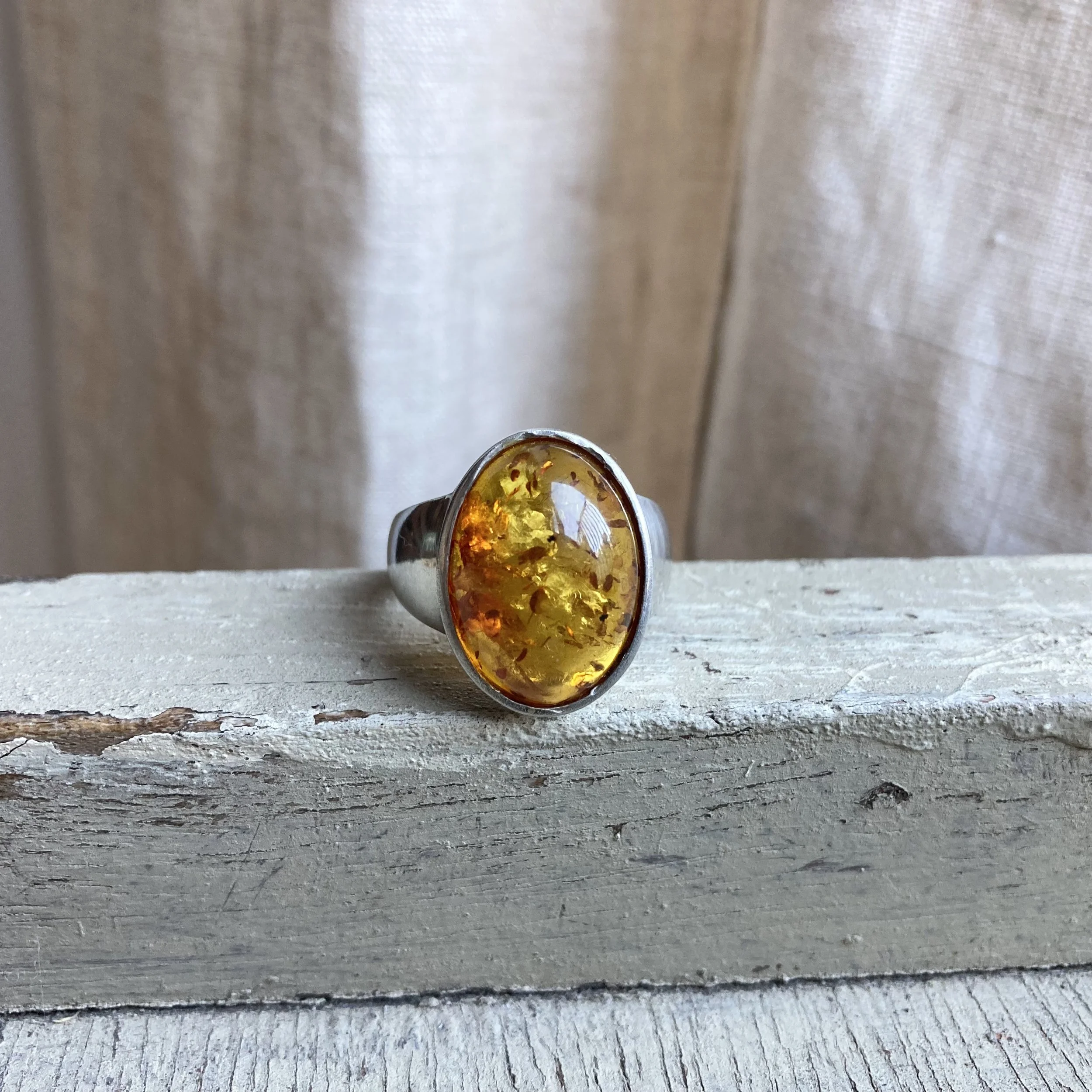 vintage sterling silver chunky amber ring.jpeg
