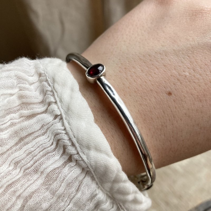 sterling silver and garnet bangle 5.jpeg