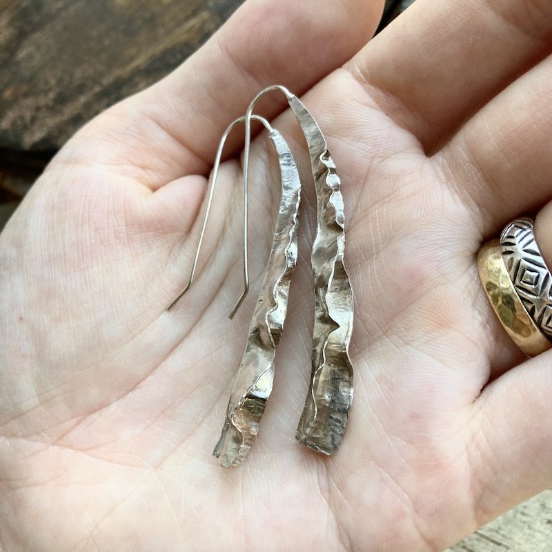 sterling silver organic leaf earrings 3.jpeg