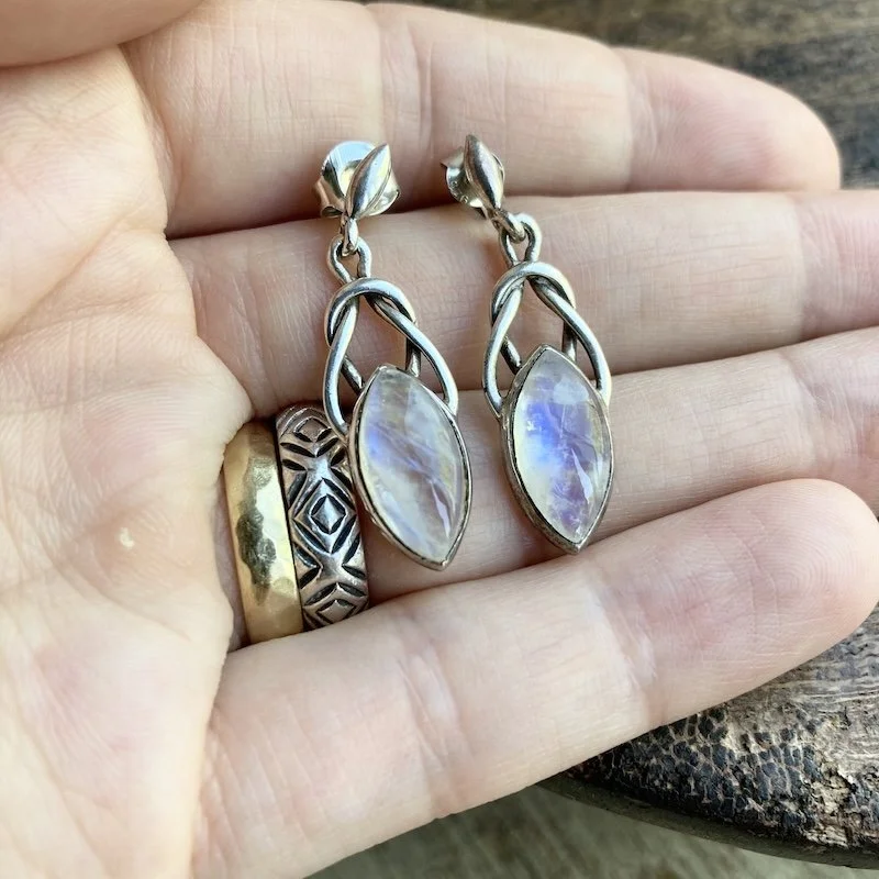 sterling silver and rainbow moonstone earrings 4.jpeg